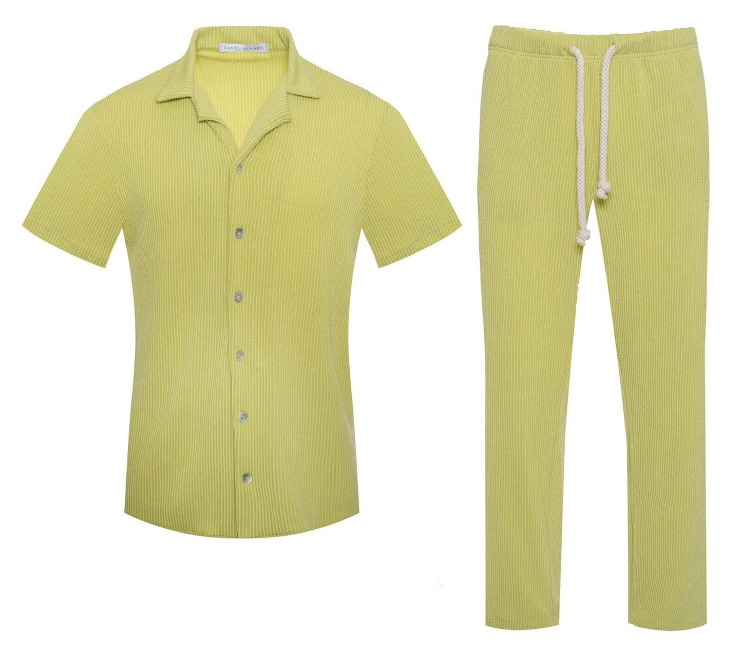 (Copy) Lime Green Unisex Ribbed Leisure 2pc Set