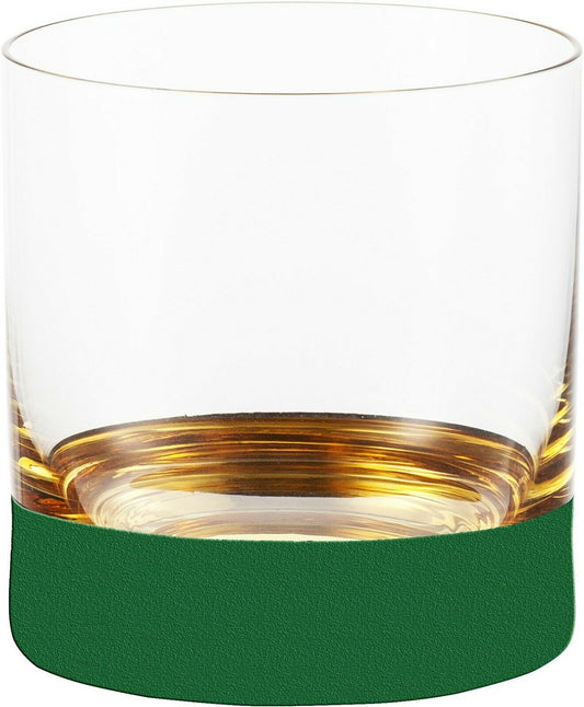 Oro 24K Gold Whiskey Glasses - Emerald green
