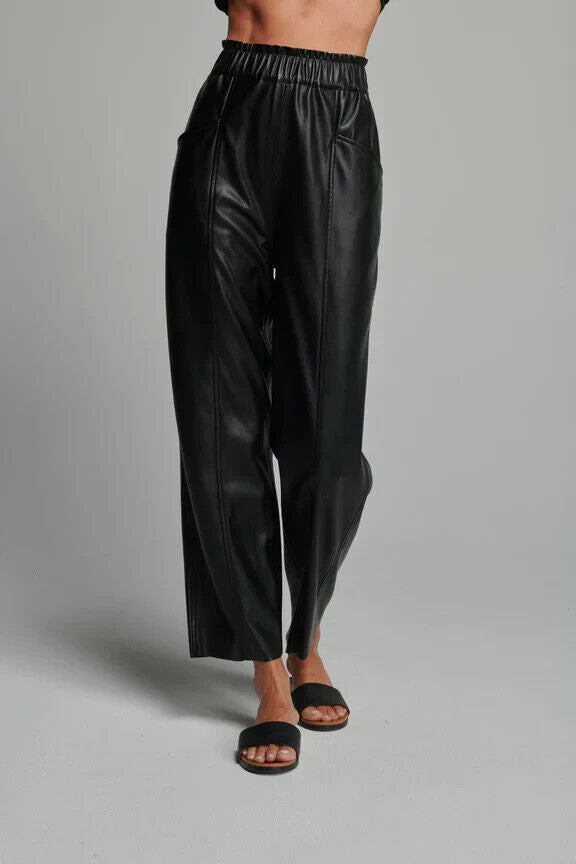 Womens Black Soft Vegan Pants