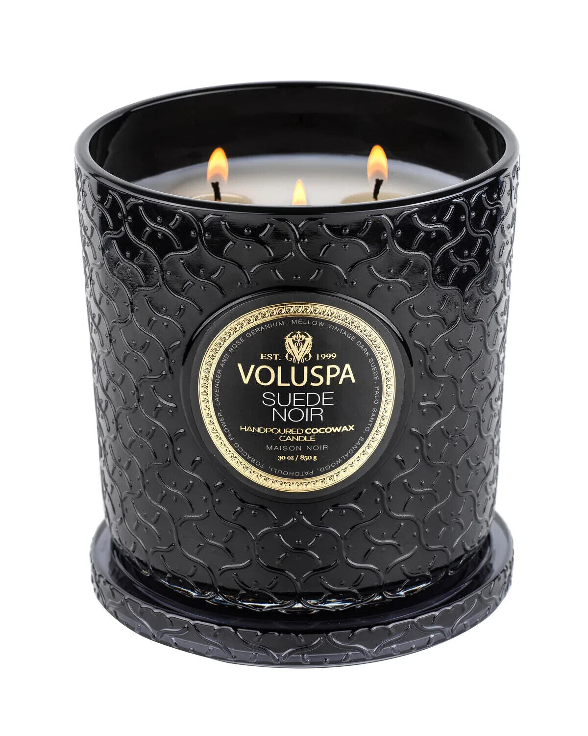 Suede Noir 30oz Luxe Candle