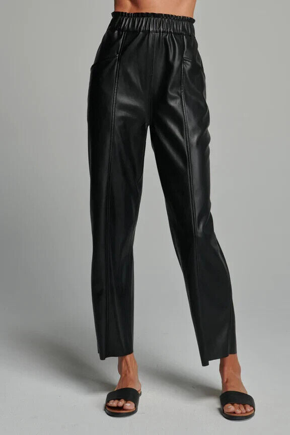 Womens Black Soft Vegan Pants