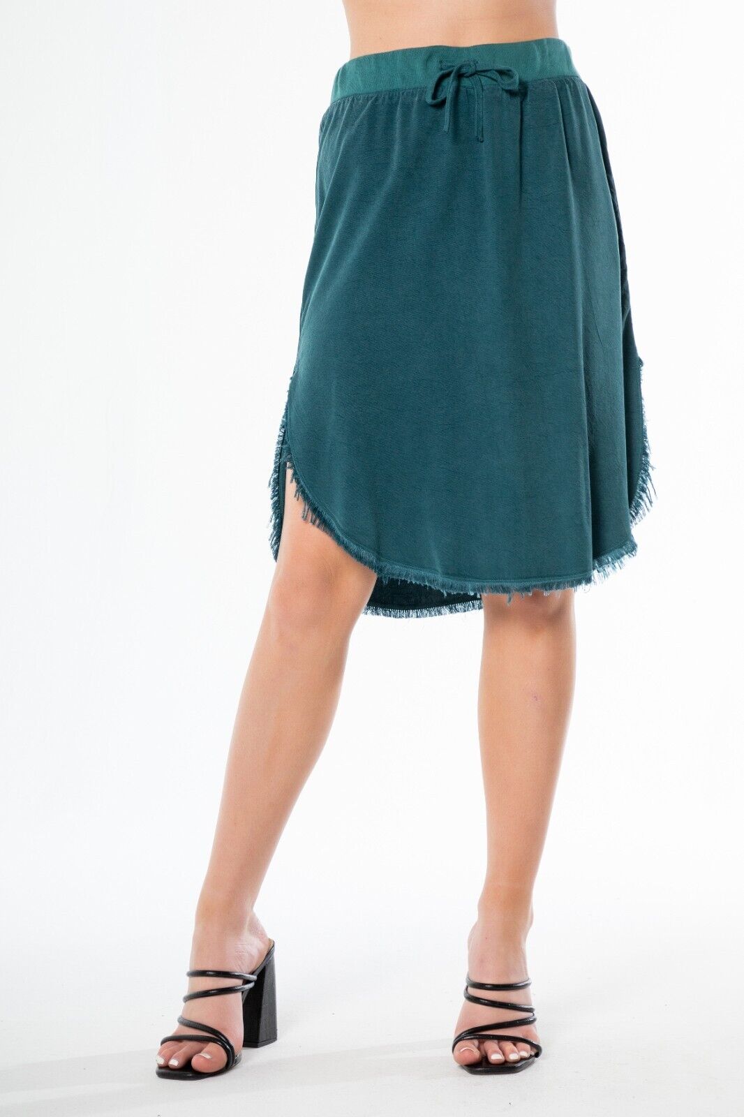 Teal Hem Skirt