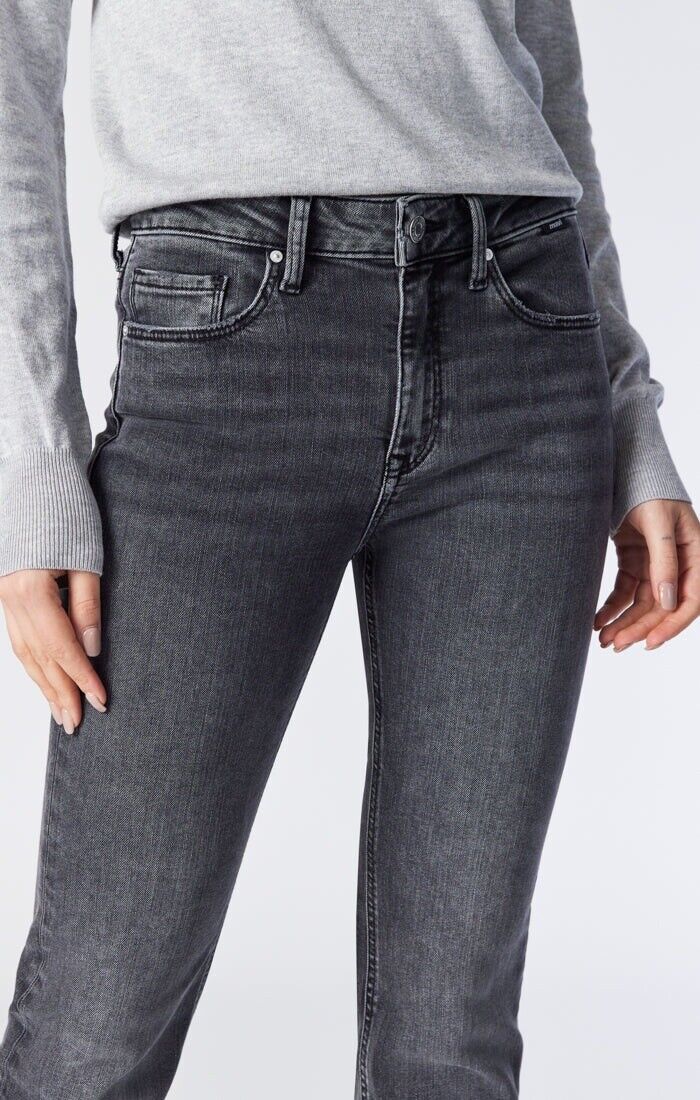 Womens Mavi Slit Denim Dark Wash