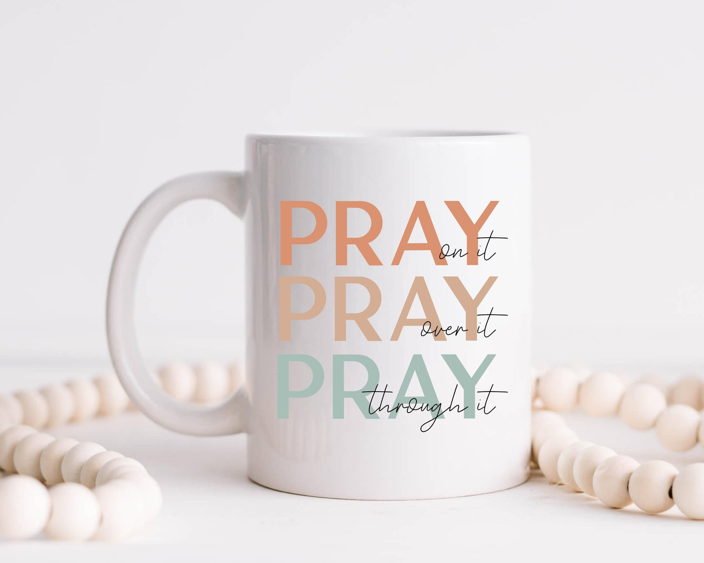 Pray Coffee Mug, Religious Gift Idea